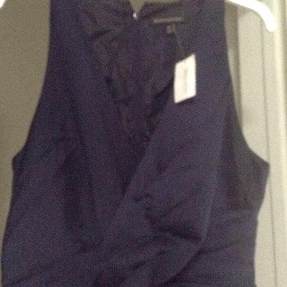 Banana republic navy sateen jumpsuit